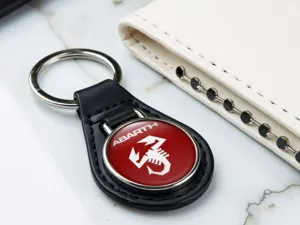 Fiat Abarth Leder Schlüssel Stabiles Anpassbar Glänzender Stil